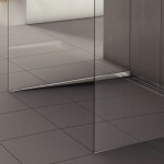 Profil din inox pentru compensare pantă duș, ACO ShowerStep, stânga, lungime 1490mm, înălțime 15mm, finisaj mat